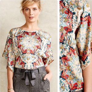 Anthro Kimono Sleeve Blouse KAS New York